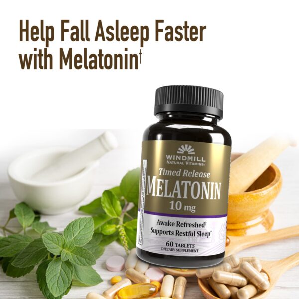 Caja y etiqueta melatonina Windmill 10 mg