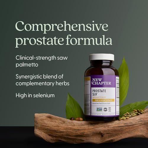 Caja y etiquetas del suplemento New Chapter Prostate 5LX