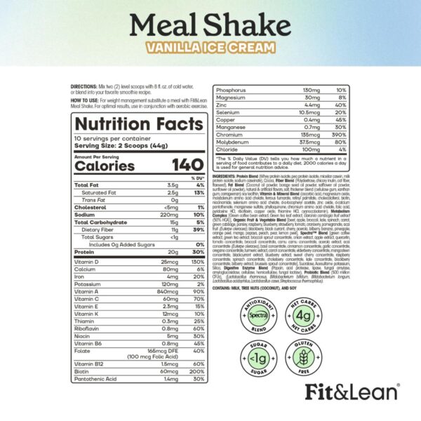 Caja externa del batido Fit & Lean