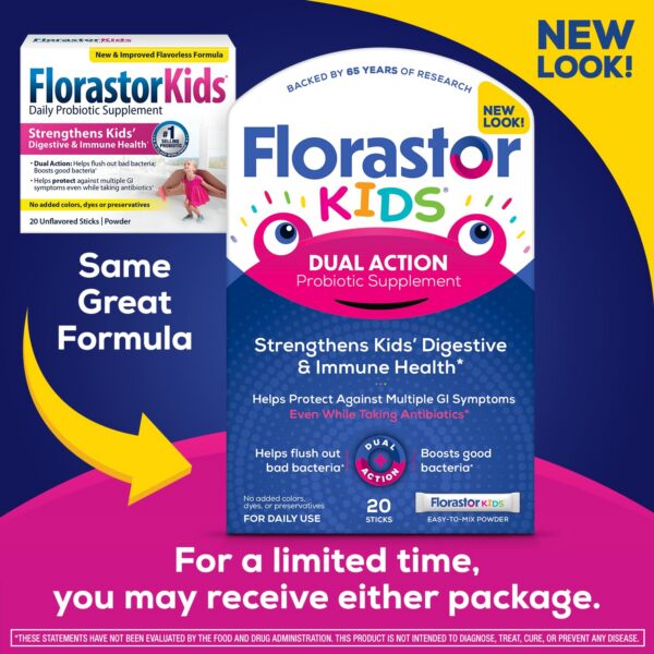 Version 1.0.0 Caja Florastor Kids con sobres probióticos para niños