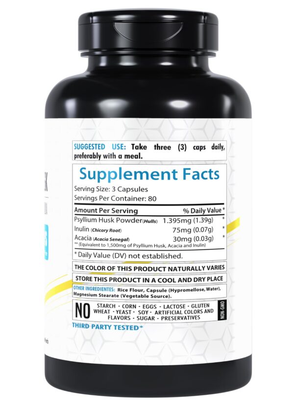 Version 1.0.0 Caja y frasco cápsulas alta fibra psyllium sin gluten Healthfare