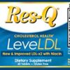 Caja y frasco Res-Q LeveLDL suplemento niacina y esteroles vegetales
