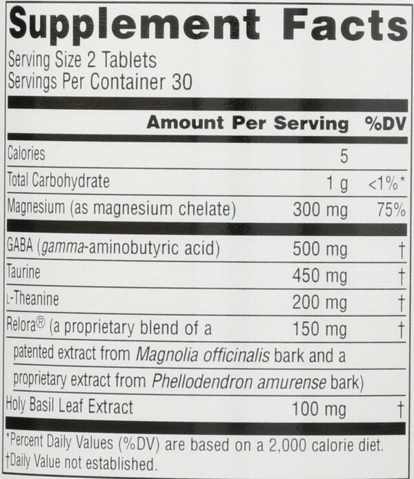 Caja y frasco suplemento Theanine Serene con Relora 60 cápsulas