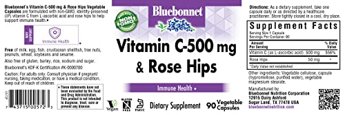 Caja frontal BlueBonnet Vitamina C 500mg más Rosa Mosqueta