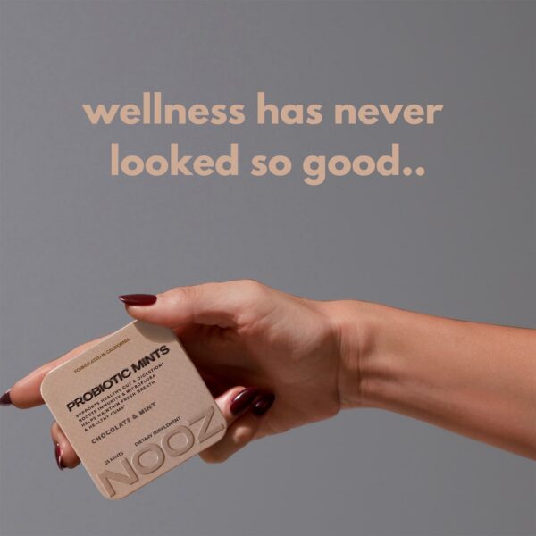 Caja frontal NOOZ menta probiótica 12 paquetes