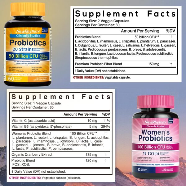 Caja frontal probióticos NewRhythm 50 mil millones CFU