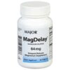 Caja frontal suplemento MagDelay magnesio 64mg 60 tabletas