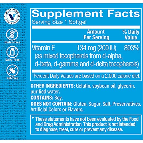 Caja frontal The Vitamin Shoppe Vitamina E 200 UI