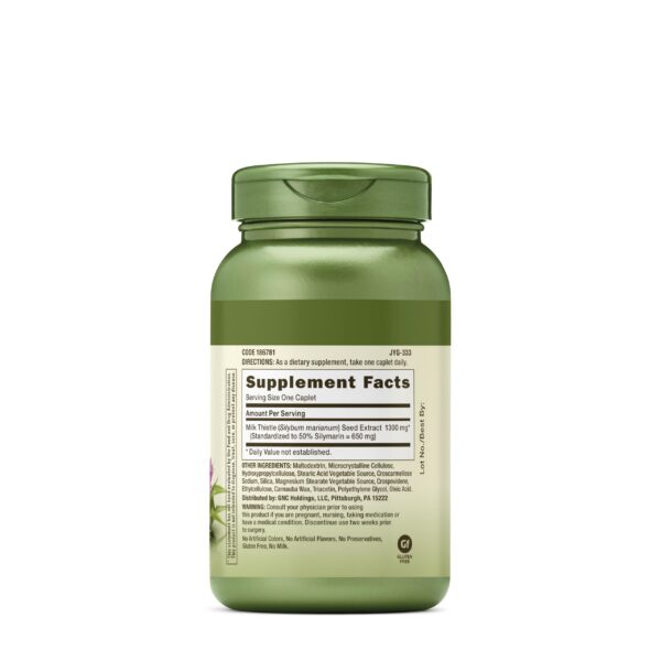 Caja de GNC Cardo Mariano Herbal Plus para salud hepática