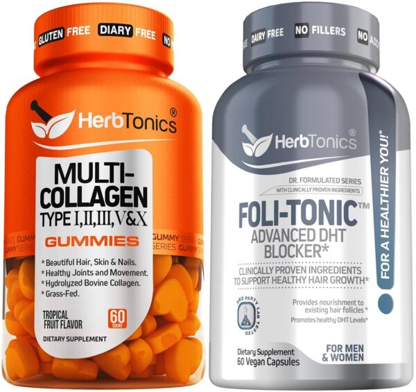 Caja de gomitas de colágeno Herbtonics con biotina