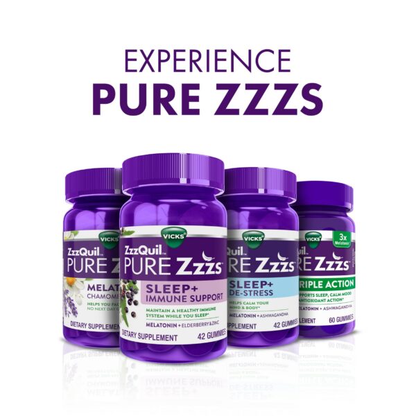 Caja de goma de melatonina 2mg ZzzQuil soporte sueño sin drogas