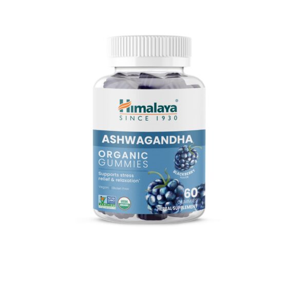 Caja gomitas orgánicas Himalaya Ashwagandha sabor mora