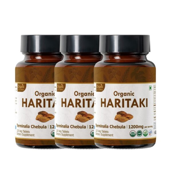 Caja Haritaki Organic Spree 120 tabletas certificadas USDA