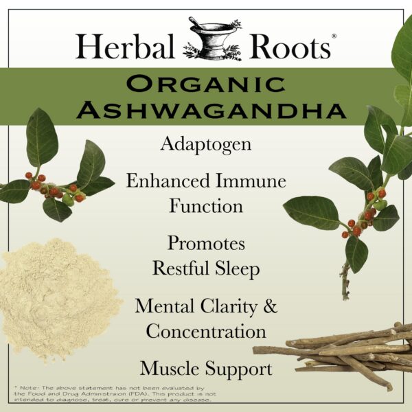 Caja Herbal Roots Ashwagandha cápsulas veganas para energía