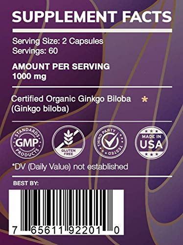 Caja del suplemento HerbEra Ginkgo Biloba 500 mg