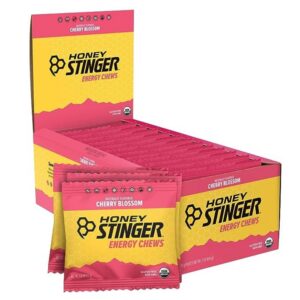 Version 1.0.0 Caja Honey Stinger masticables energéticos orgánicos sabor cereza
