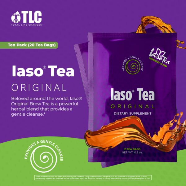 Version 1.0.0 Caja Iaso Brew Tea Original con 20 sobres para limpieza digestiva