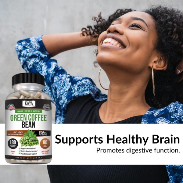 Caja frontaaly cápsulas Kaya Naturals extracto café verde