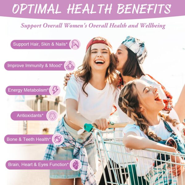 Caja lateral Gomitas multivitamínicas para apoyo inmunológico