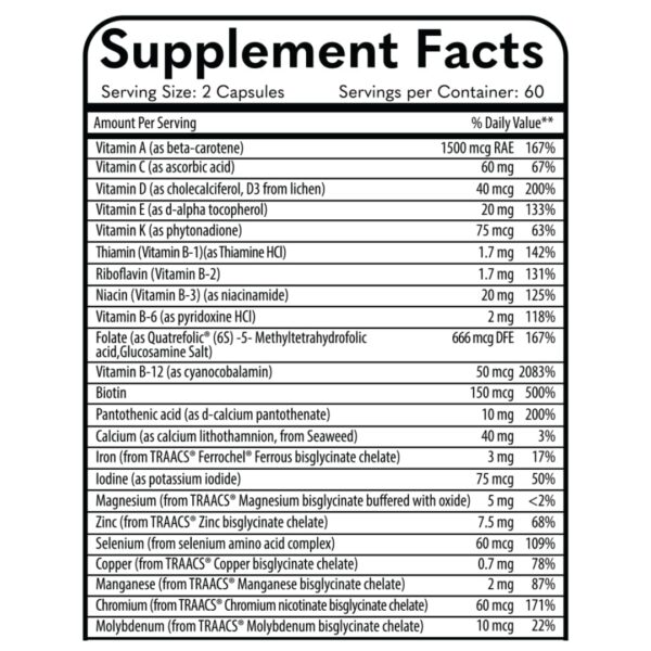 Version 1.0.0 Caja de MD Logic Health Mujer Multi Plus con suplementos