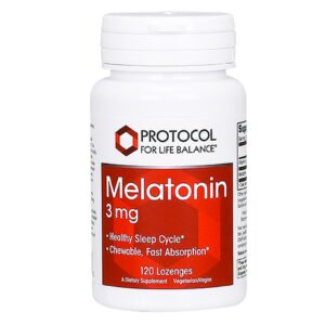 Version 1.0.0 Caja de melatonina masticable 3mg PROTOCOL FOR LIFE BALANCE 120 pastillas