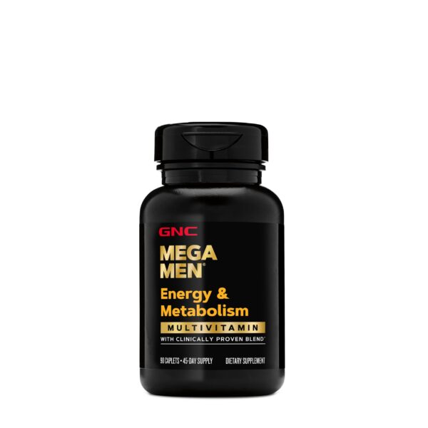 Version 1.0.0 Caja de multivitamínico para metabolismo y energía GNC Mega Men