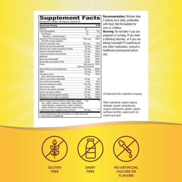 Caja multivitaminico Nature's Way Alive Garden Goodness para mujer