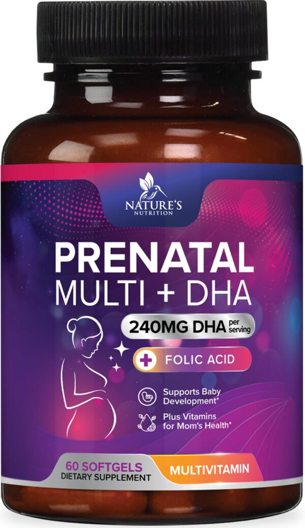 Caja multivitamínico prenatal Nature's Nutrition 60 cápsulas
