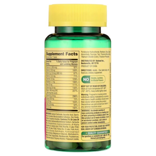 Version 1.0.0 Caja multivitamínico prenatal Spring Valley para mujeres embarazadas