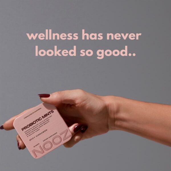 packaging pastillas NOOZ con probióticos para salud digestiva