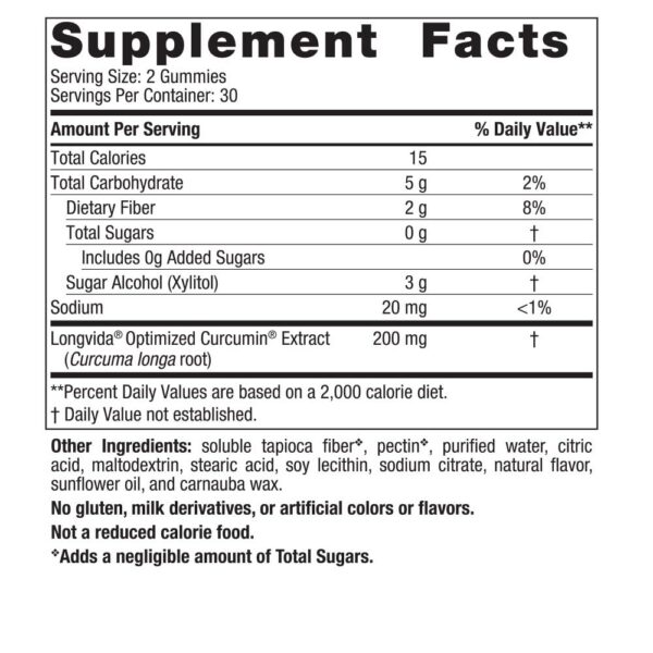 Caja Nordic Naturals gomitas curcumina 60 unidades