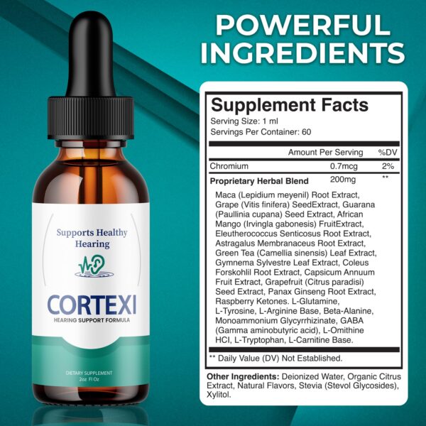 Version 1.0.0 Caja oficial gotas Cortexi para soporte auditivo