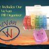 Caja organizadora semanal de pastillas VicVan para suplemento