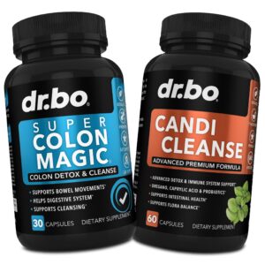 Version 1.0.0 Caja de píldoras detox para limpieza de colon y salud intestinal