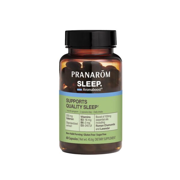 Version 1.0.0 Caja de Pranarom Aromaboost Sleep suplemento herbal para dormir