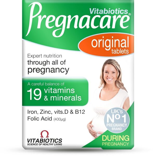 Caja Pregnacare Vitabiotics 30 tabletas para embarazo