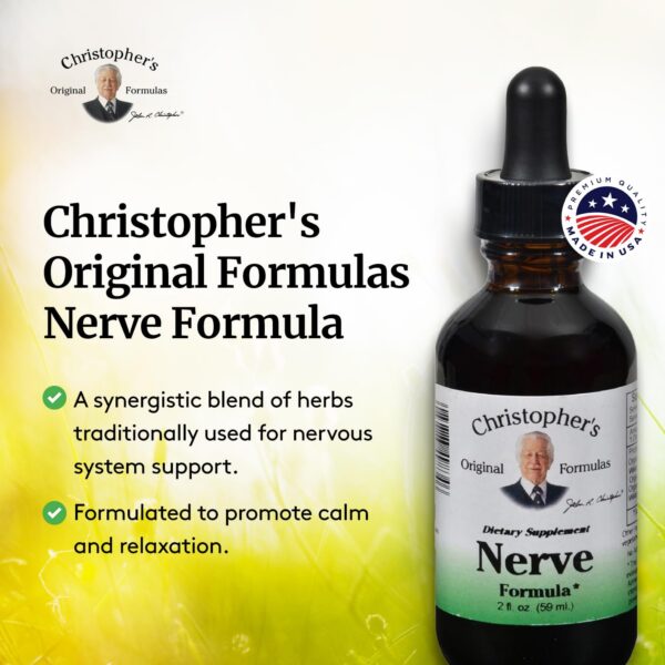 Version 1.0.0 Caja presentación Christopher's Nerve Formula 2 oz
