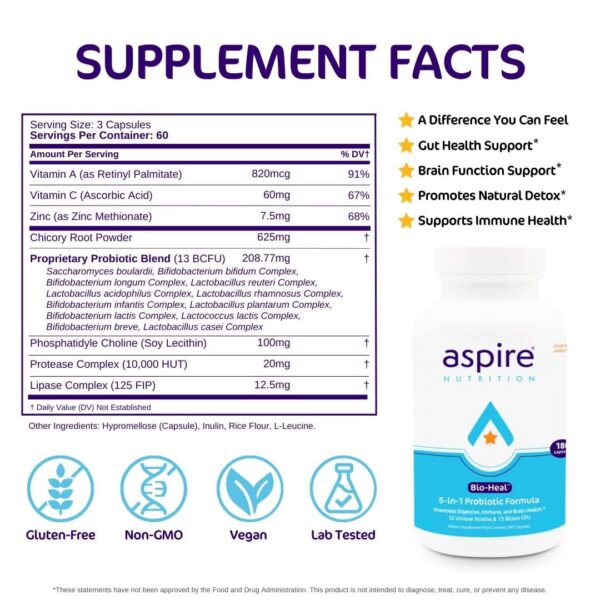 Caja probiótico Bio-Heal Aspire Nutrition frontal