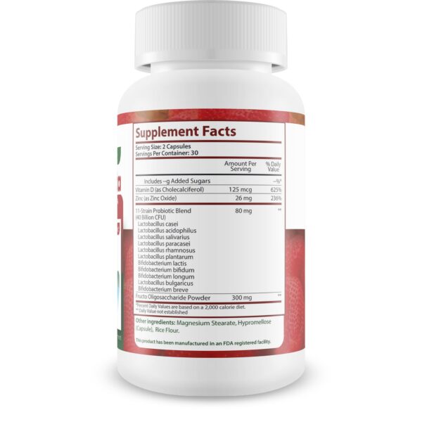 Frente caja de probiótico oral para salud bucal ProDenta