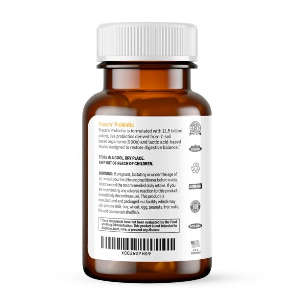 Caja del probiótico Procera 30 cápsulas para el intestino