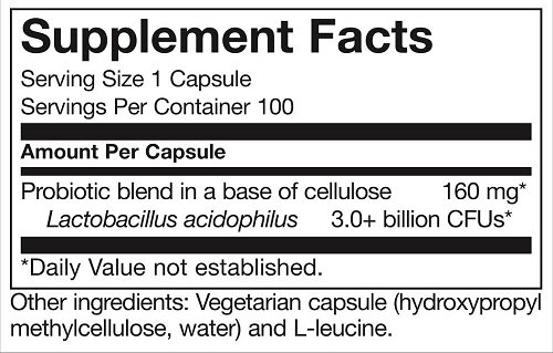 Version 1.0.0 Caja del probiótico Scdophilus 3+ Lactobacillus acidophilus GI ProHealth