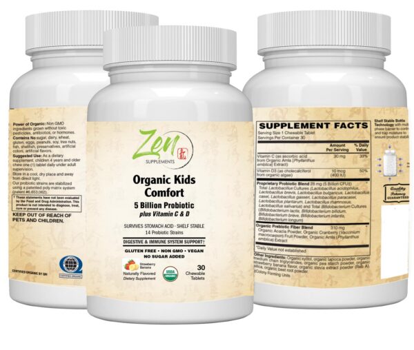 Caja del probiótico Zen Kids orgánico para niños