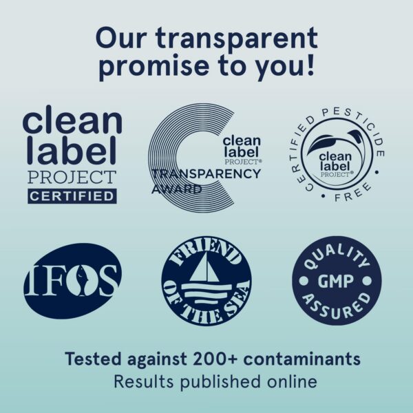 Detalle de EPA y DHA en la etiqueta