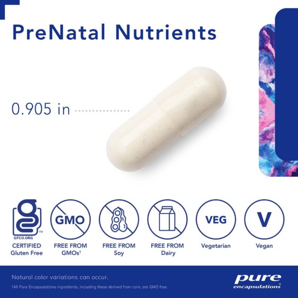 Caja Pure Encapsulations PreNatal Nutrients cápsulas prenatal