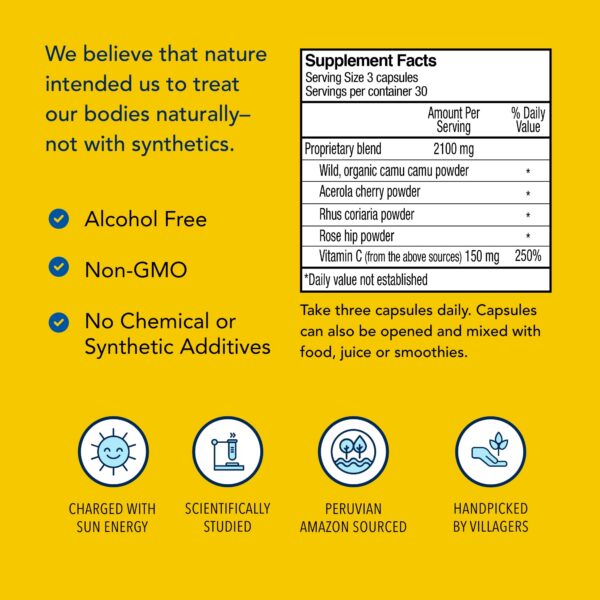 Version 1.0.0 Caja Purely-C vitamina C no OGM 45 cápsulas paquete de 2