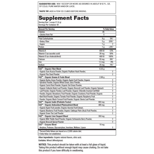 Caja Purity Products OJC polvo mezcla orgánico