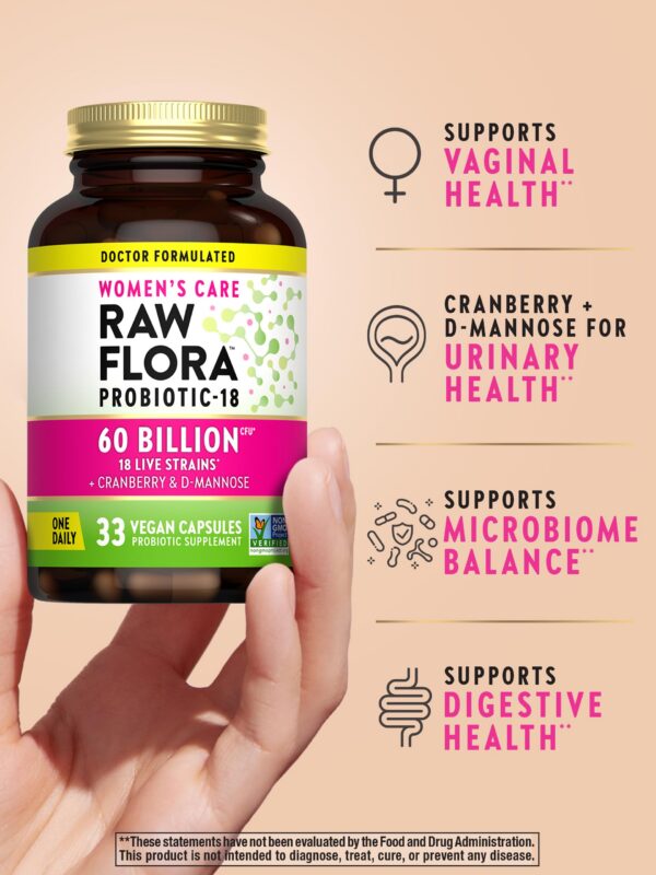 Version 1.0.0 Caja Raw Flora probióticos mujer 33 cápsulas