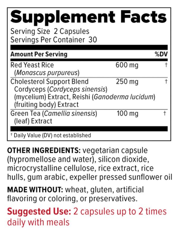 Caja Redd Remedies cuidado triple colesterol 60 cápsulas