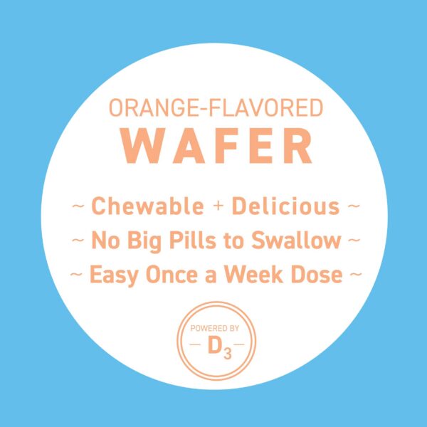 Primer wafer de vitamina D3 sabor naranja