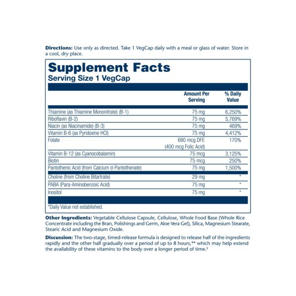 Version 1.0.0 Caja Solaray Vitamina B-Complejo 75mg 100 cápsulas